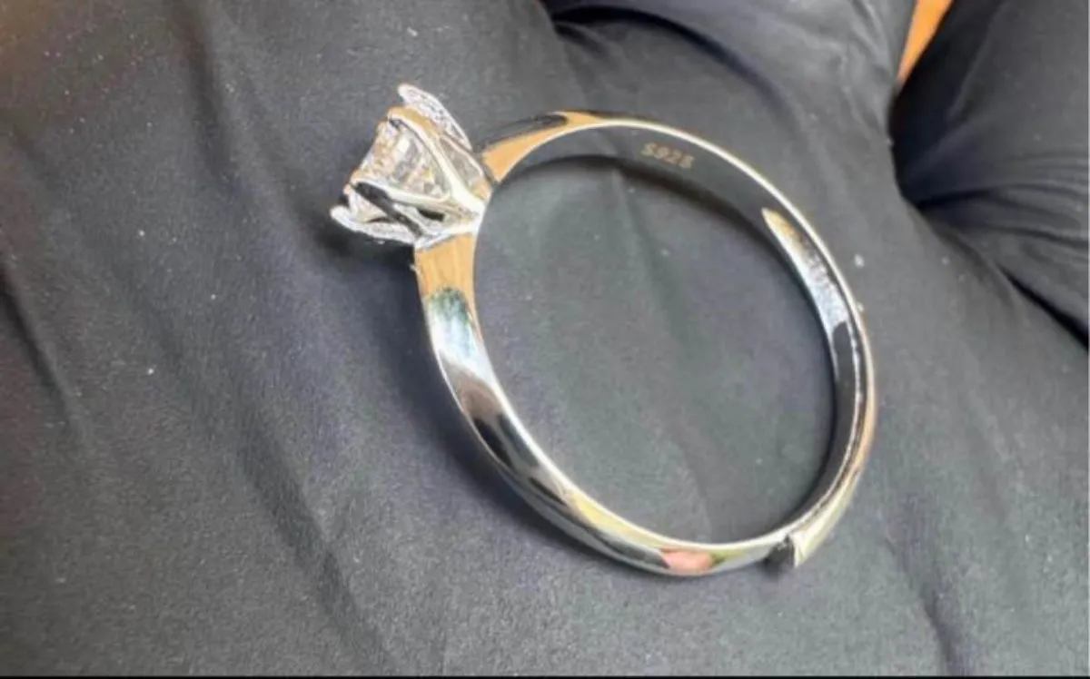 VVS1 Moissante Engagement Ring 3
