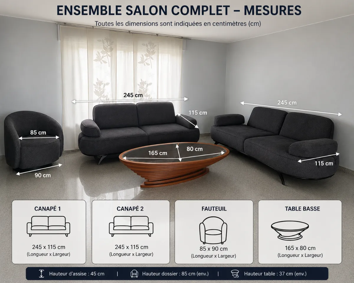 Ensemble salon complet premium