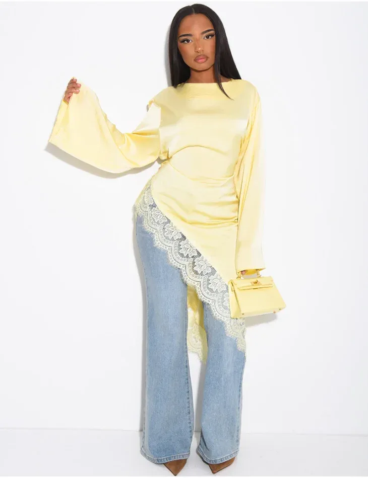 Haut jaune taille unique