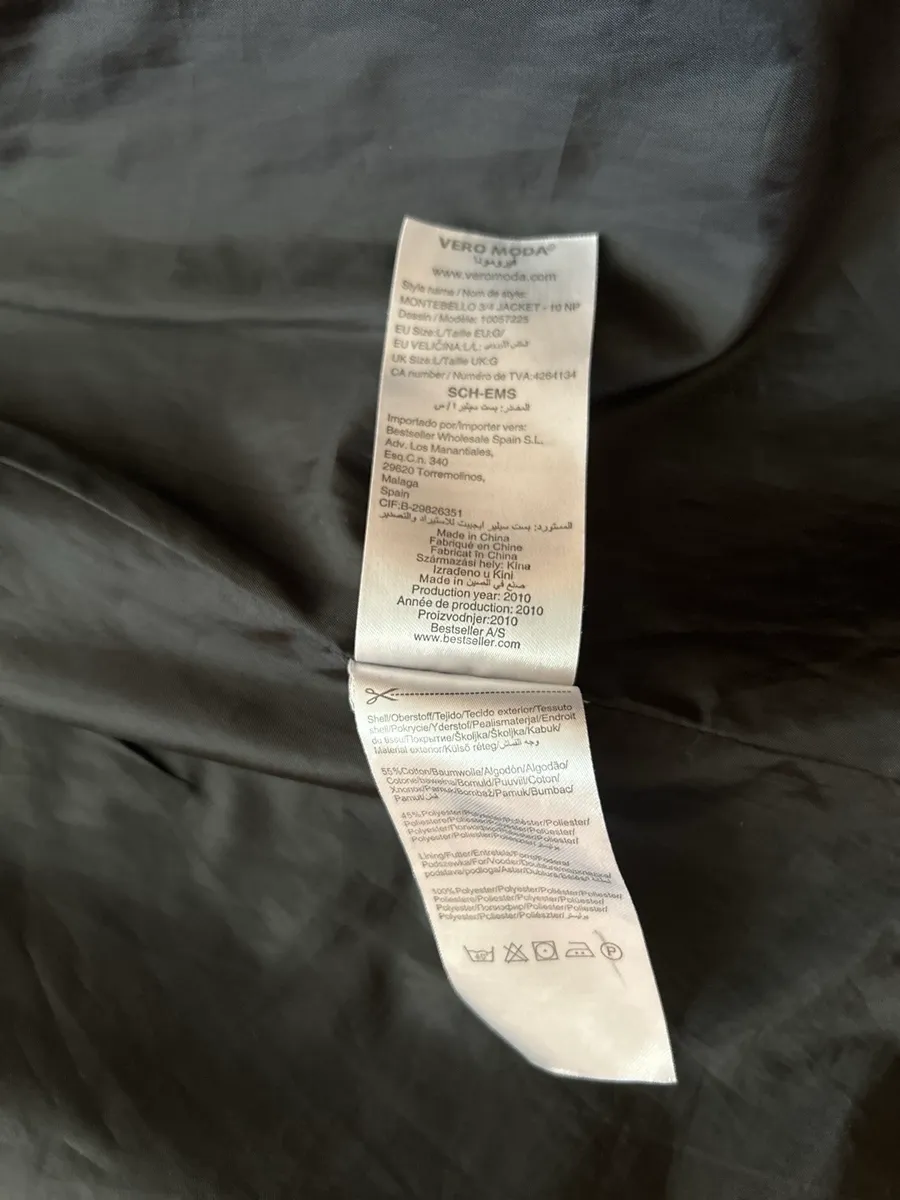Vero Moda Schwarzer Trenchcoat L 5