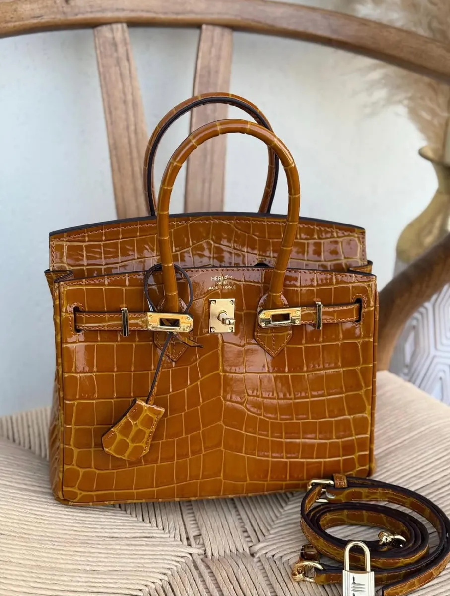 Crocodile Print Handbag