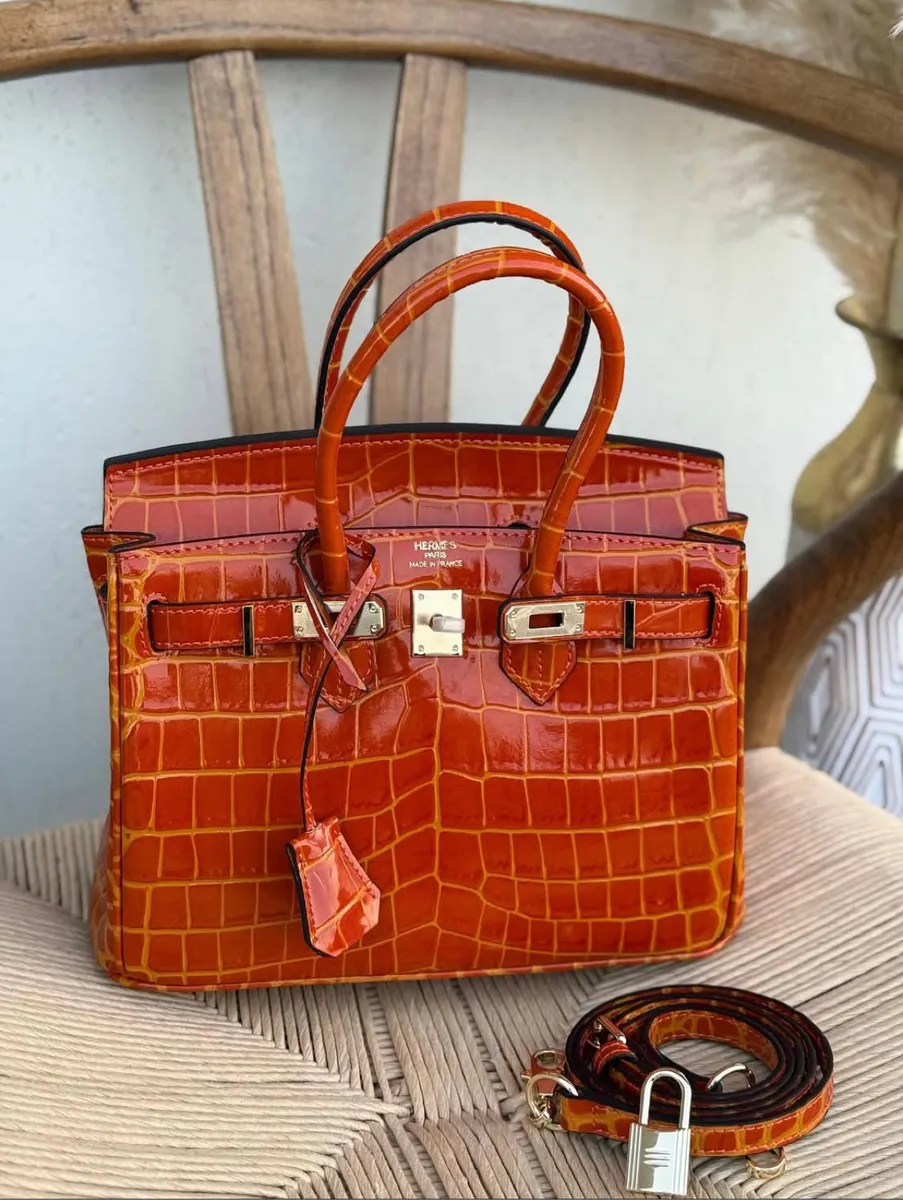 Crocodile Print Handbag 5