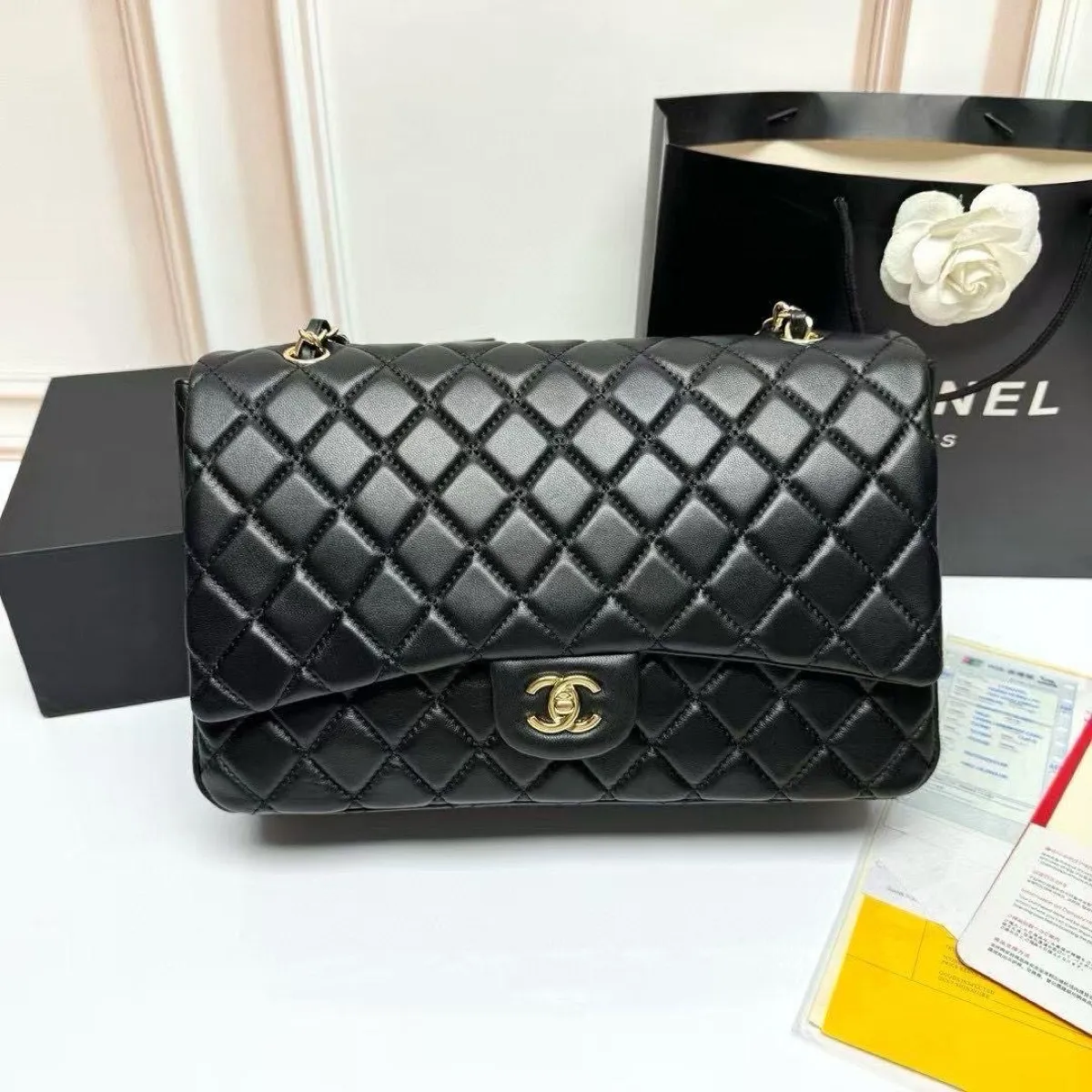 Chanel White Quilted Bag 2