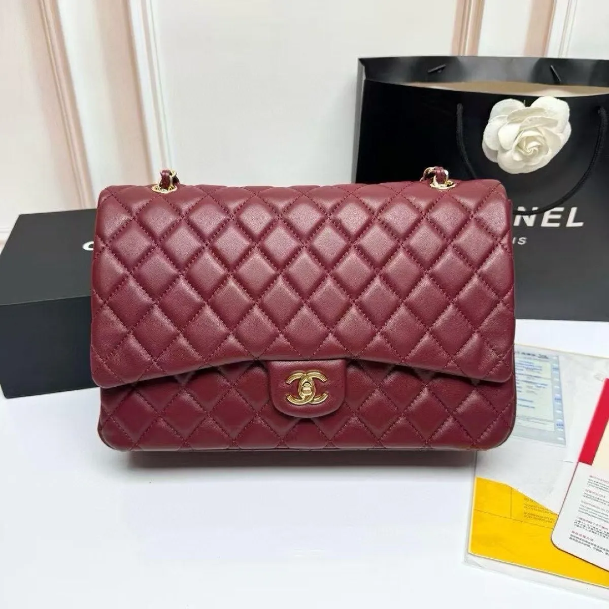 Chanel White Quilted Bag 5