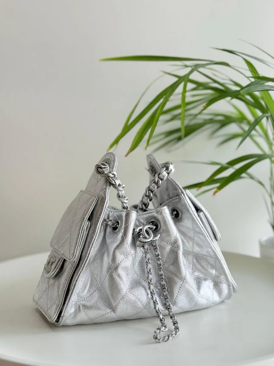 Chanel Silver Handbag