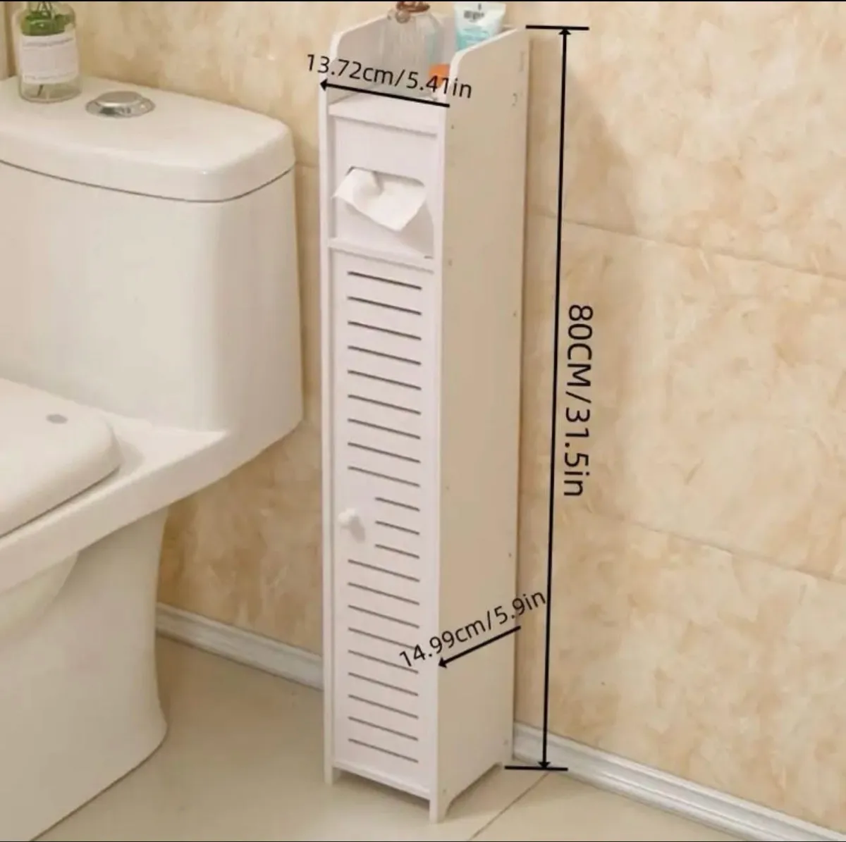 Mobiletto per bagno salva spazio misura nelle foto 3