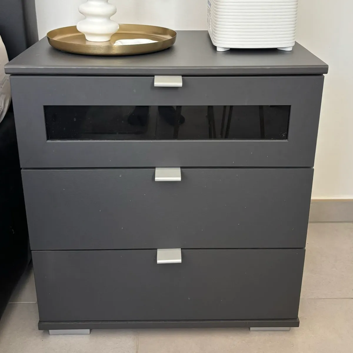 2 tables de nuit gris anthracite 4