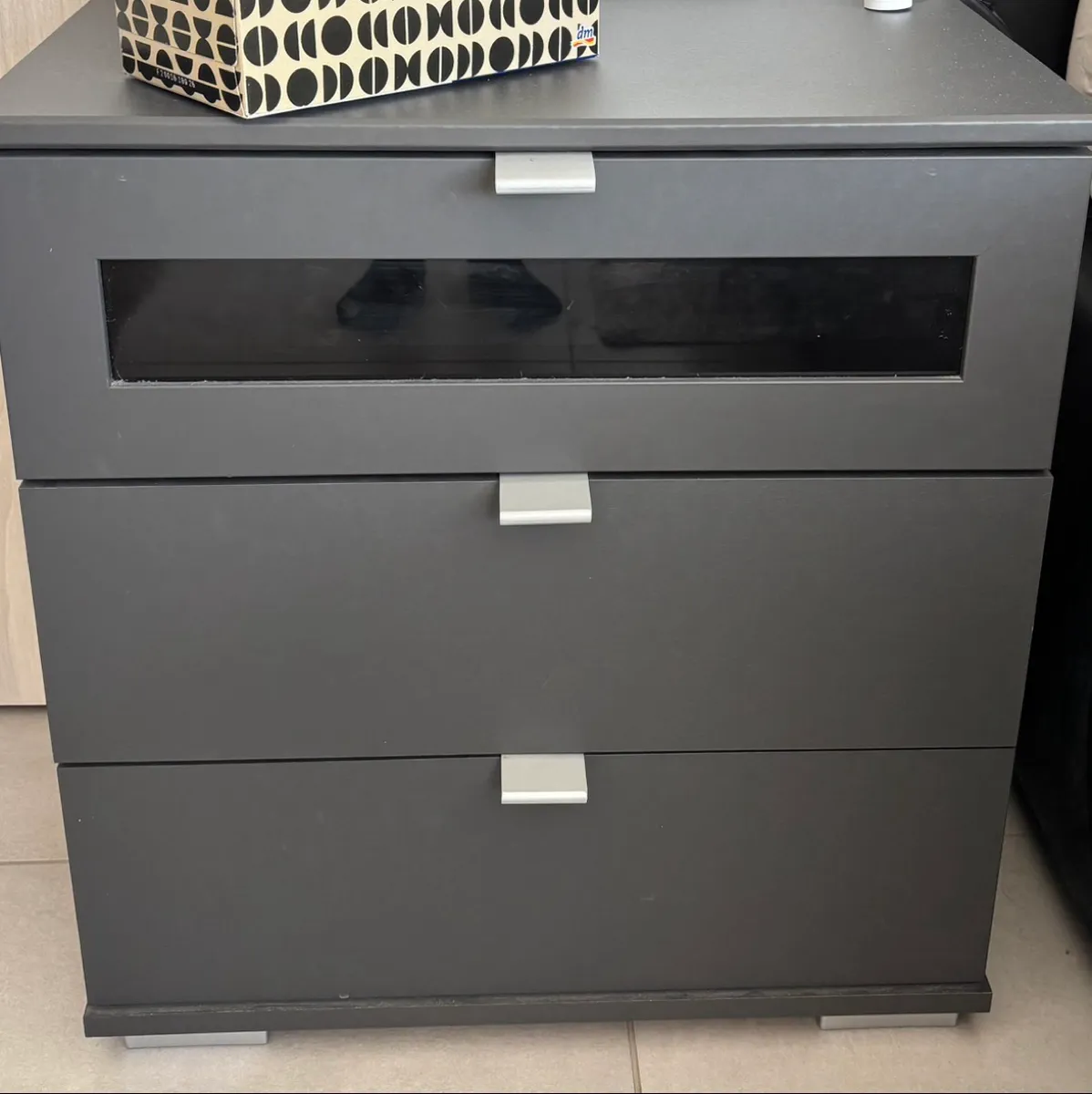 2 tables de nuit gris anthracite 5