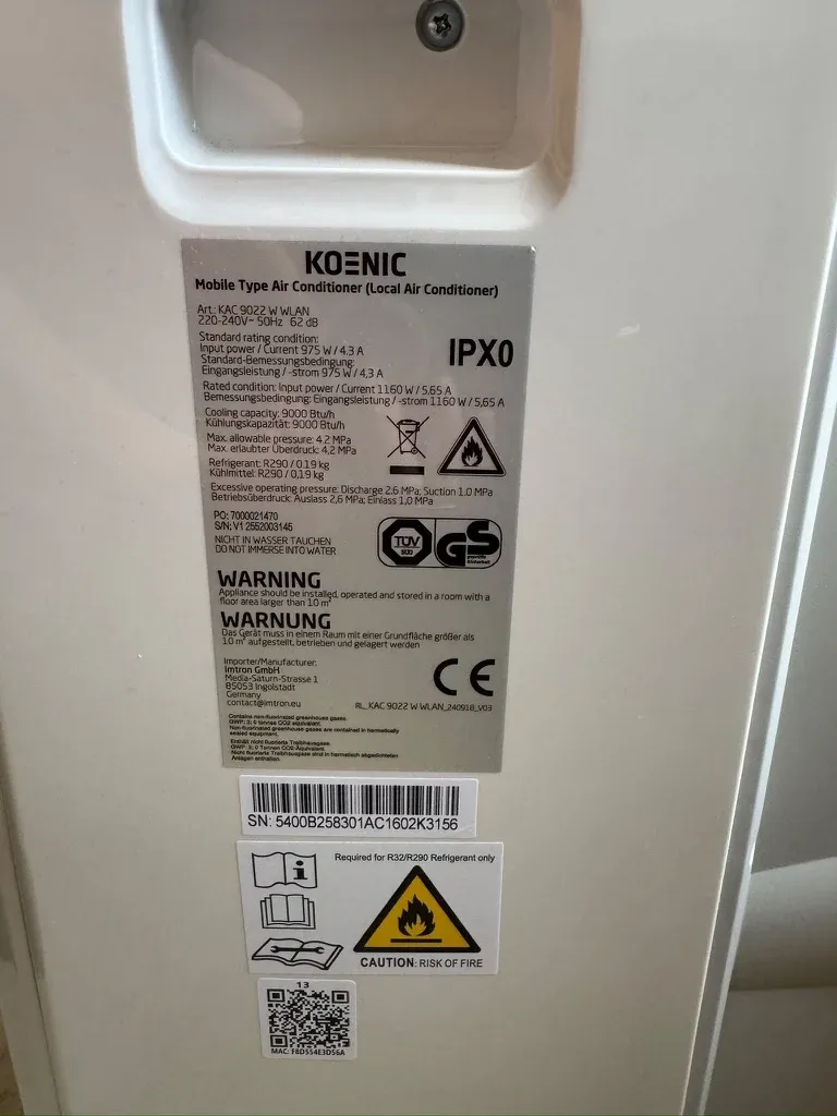 KOENIC KAC 9022 W WLAN (9.000 BTU WiFi) 4
