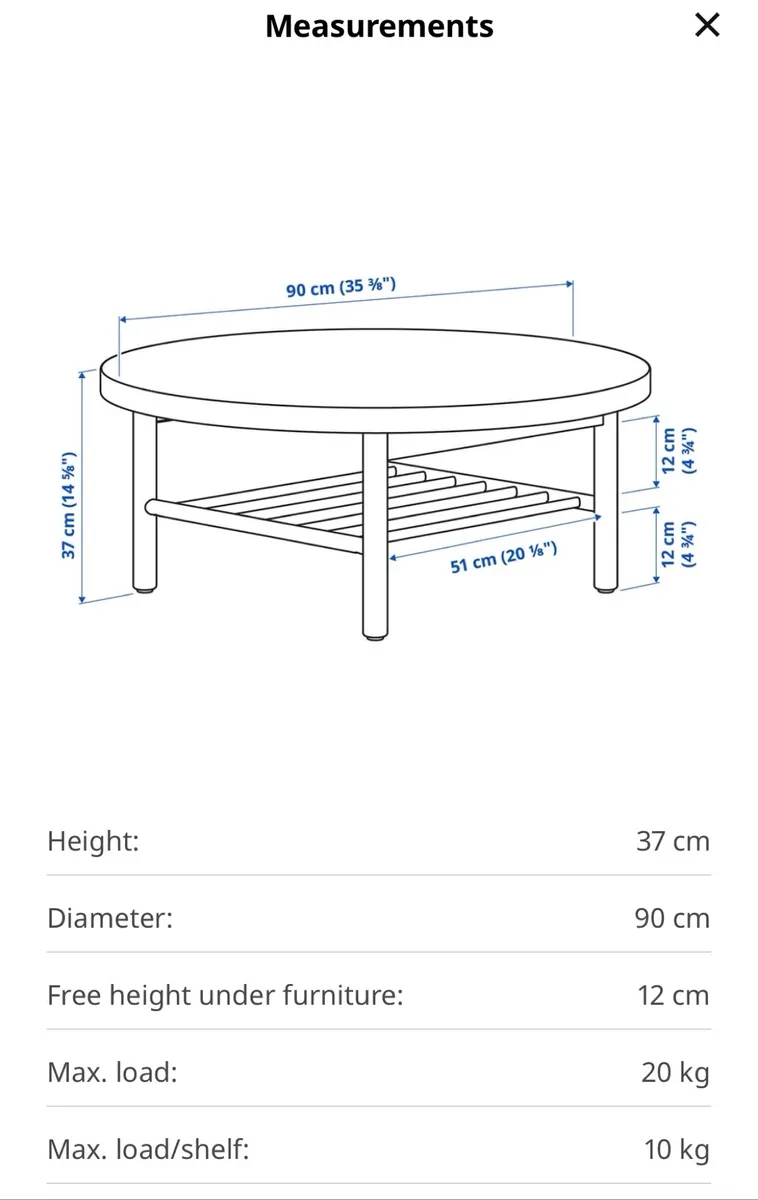 Round Black Coffee Table ("LISTERBY") 5