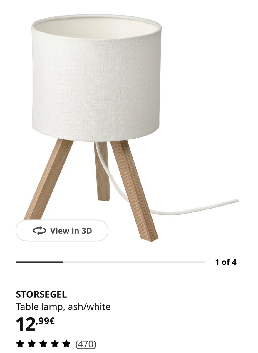 2 Modern Table Lamps ("STORSEGEL") 4