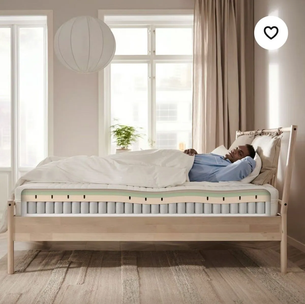 140x200 bed and mattress 2