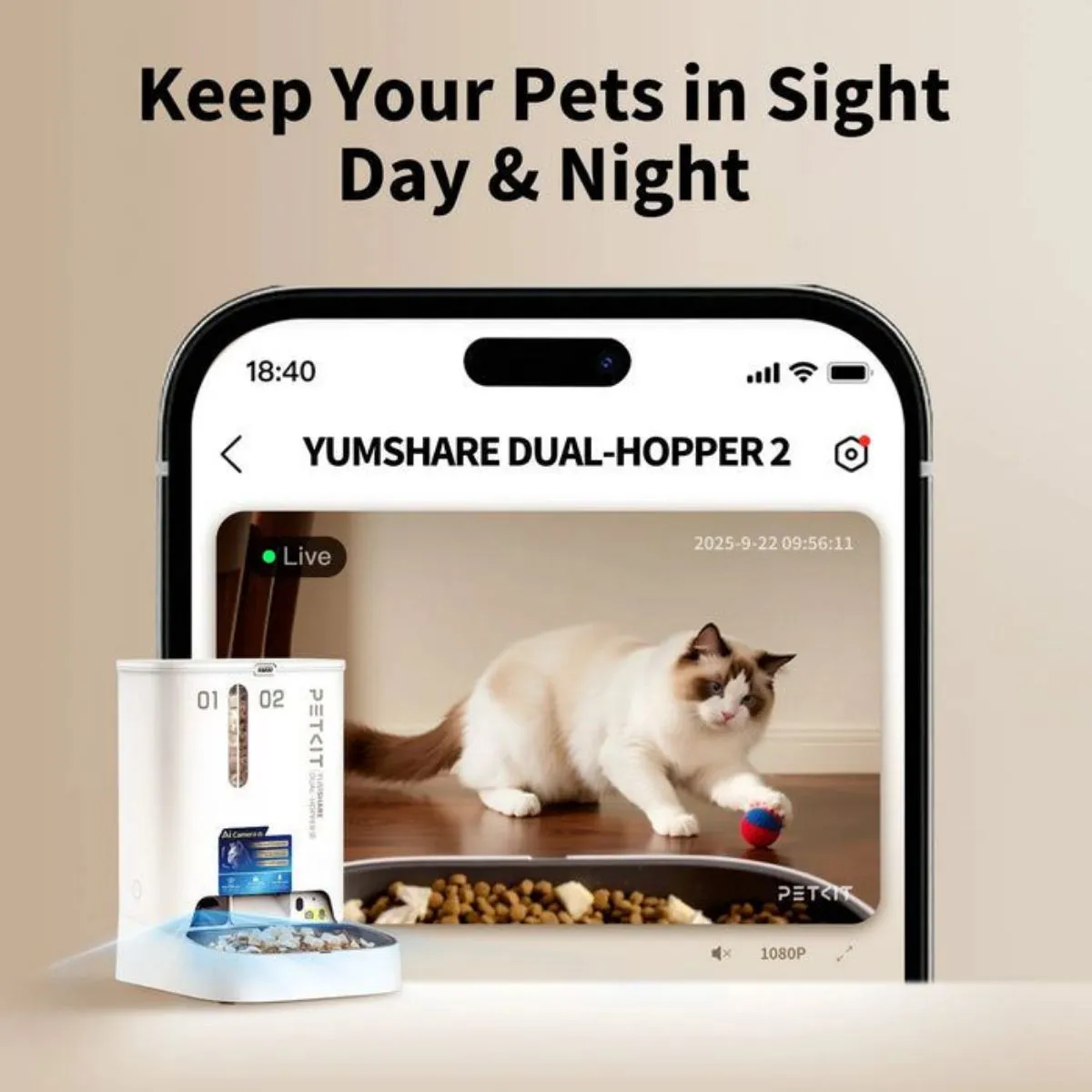 YumShare Dual-hopper 2 Automatic Feeder with Camer 2